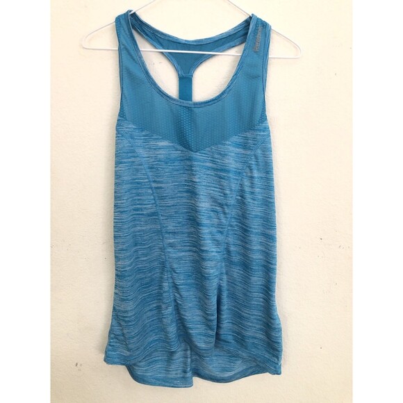 Reebok Women’s Workout Tank Top Size L Blue Racerback Activewear - Picture 1 of 6